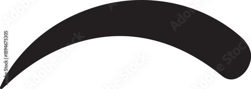 Simple black boomerang on white background illustration design element