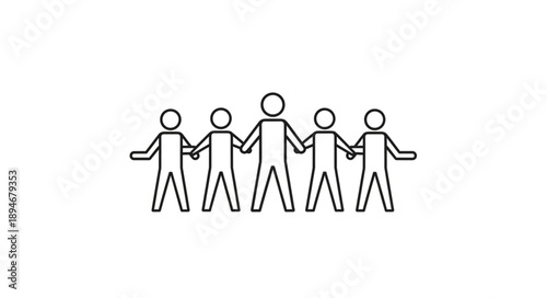 Diverse group of people holding hands in unity and connection.