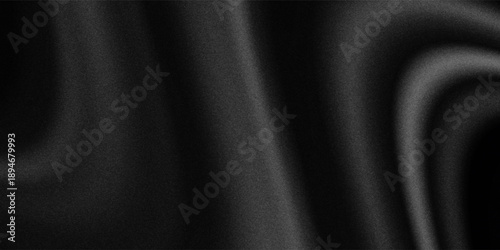 Black dark gray blue abstract elegant background. Drapery. Curtain. Fabric material. Soft folds.
