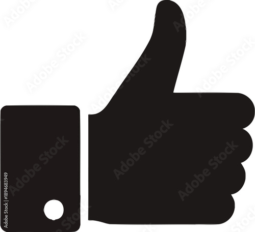 Modern thumbs up icon for approval and approval processes