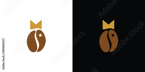 The coffee king logo design is unique and modern