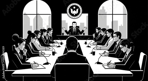 business meeting in conference room