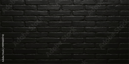 Aged black and red brick wall background featuring a dirty grunge texture and solid stone pattern for architectural building construction