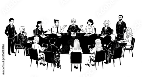 group of business people in the office