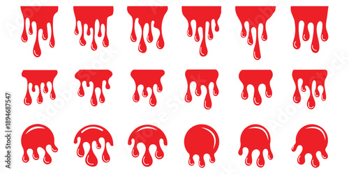 minimal Ink drops and splashes. Blotter spots, liquid paint drip drop splash and ink splatter. Artistic dirty grunge abstract spot vector set. monochrome drip splash, splat messy inkblot