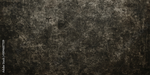 A dark grunge wallpaper featuring an aged black and white paper texture overlaid on a rough vintage wood surface with a grey stone pattern