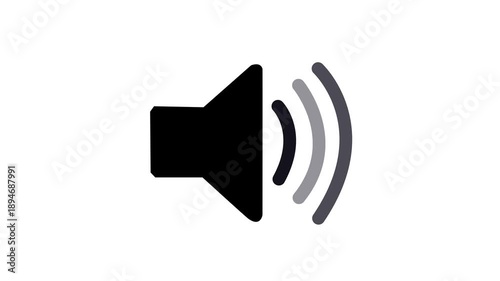 Wallpaper Mural speaker icon animated on black background, icon symbol, animated video, symbol, 4k resolution, sign, loud, speaking, speaker, Torontodigital.ca