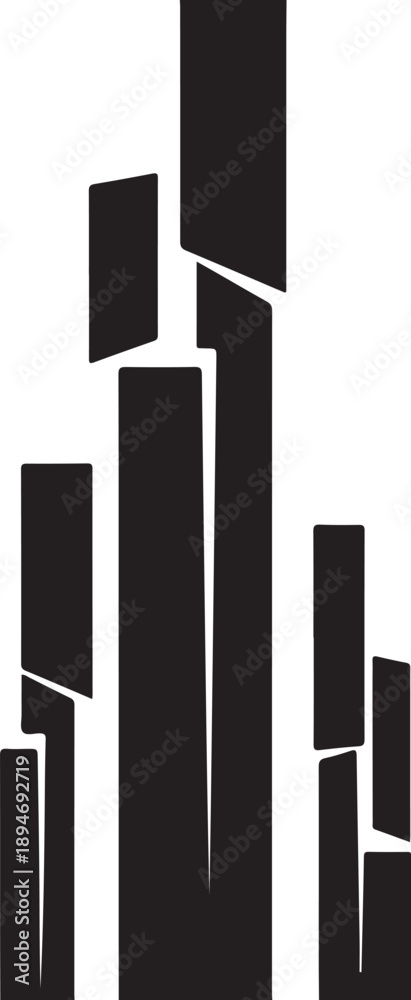 Obraz premium Modern cityscape with sleek skyscrapers and urban architecture design