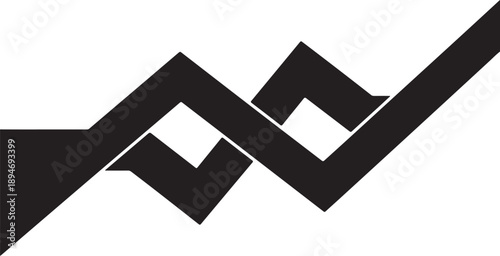 Black and white geometric shapes abstract design element