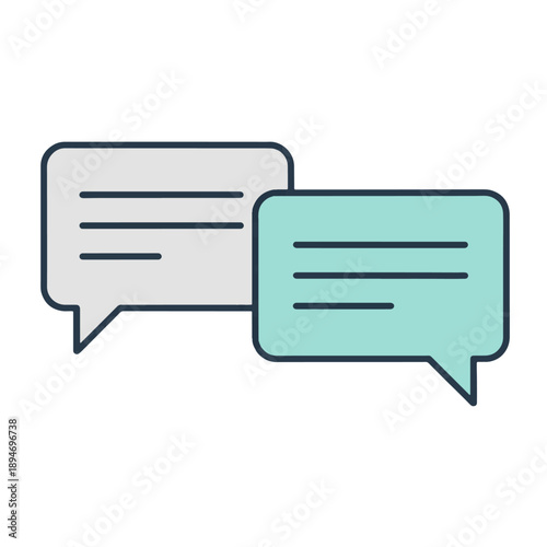 Business Chat Communication Flat Vector Icon | chat icon vector illustration