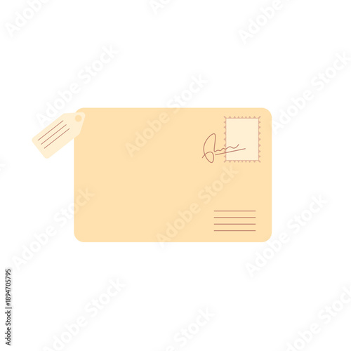 Antique Mail Ephemera Illustration - Vintage Postal Paper