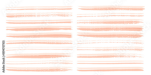 Set of red ink brush. Paint brush stroke . Grunge brushes set.Grunge painted ink lines .Vector brush strokes collection