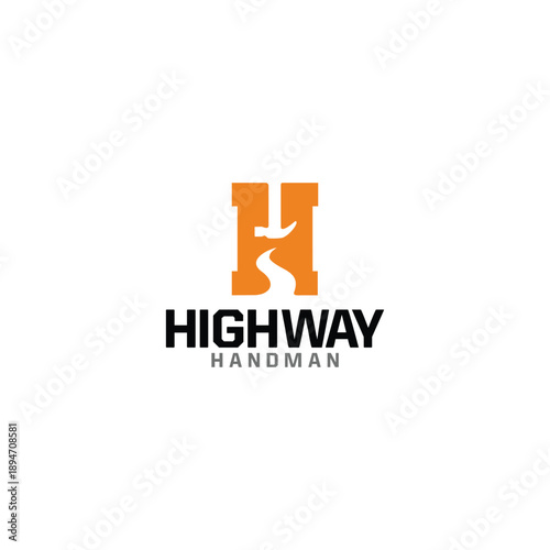 H letter for handyman carpentry logo design
