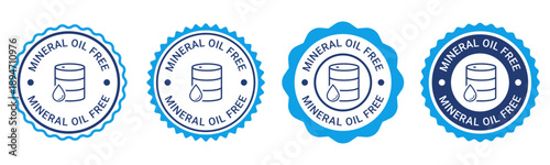 Mineral oil free adjustable length cosmetic badge labels collection