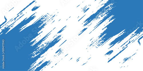 Blue abstract paint brush texture background