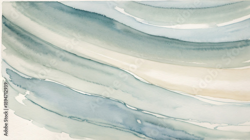 Soft Pastel Watercolor Waves - Elegant Abstract Background with Flowing Lines for Business, Branding, and Digital Design