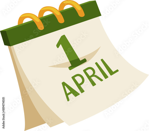 April Fool's Day Calendar Illustration