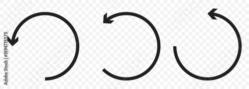 Refresh icon, Reload Icon On Transparent Background. EPS 10.