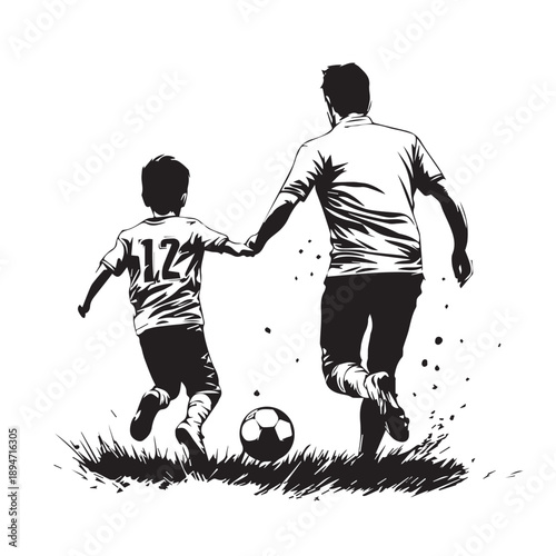 boys playing football