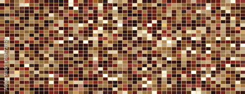 Rich dark brown and maroon square tile mosaic grid pattern background