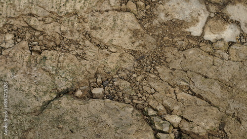 old cement wall background, and dark brown woven bamboo background