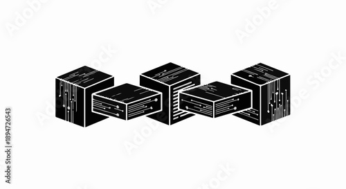 Modern server rack units in a clean, organized technology setup