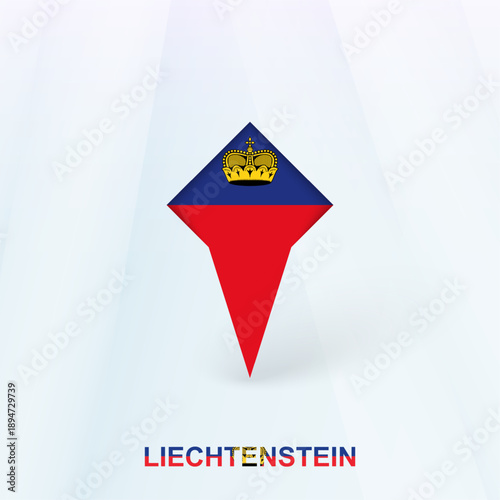 Free Download Liechtenstein Flag Pin Icon with Geometric Design. - GFXLoad