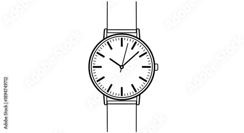 Minimalist wrist watch with clean design and simple dial.