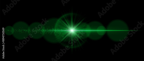 Lens flare with glowing dust trail and strong luminous beam. Ideal for overlays, futuristic lighting, and motion graphics with a cinematic atmosphere.