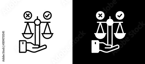 Ethical Decision linemixed icon