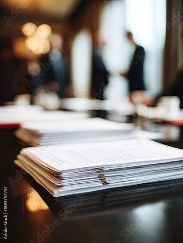 Business Documents on Conference Table