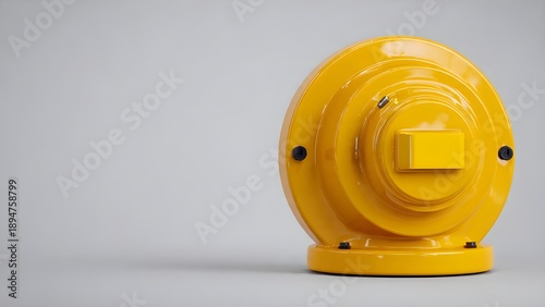 untuk tema realistic studio photo of single safety-related object with large copy space, clean background, professional commercial photography style