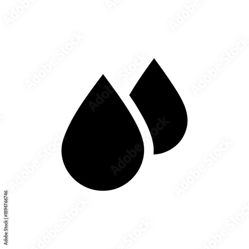 Two Water Drops Joining Together Symbolizing Unity and Resource Sharing Vector illustration
