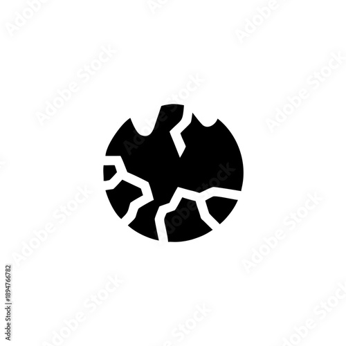 Dry Soil Crack Symbol Representing Water Scarcity and Environmental Stress Vector illustration