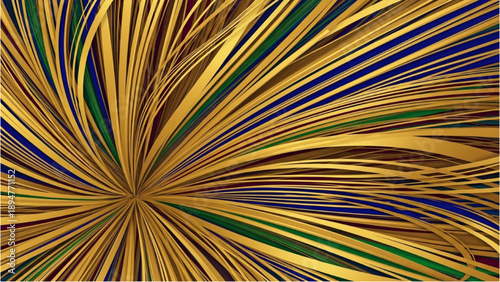 Vibrant abstract explosion of colorful rays and lines radiating from the center