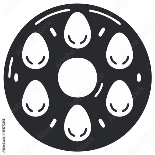 Simple depiction of a face mask for facial treatment and therapy in spa icon style