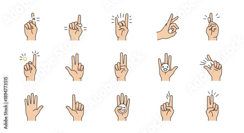 Collection of Hand Gestures and Symbols.