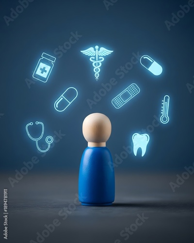 Person and medical services concept. Providing comprehensive insurance that covers medical expenses, treatments and hospitalization costs. Life insurance.