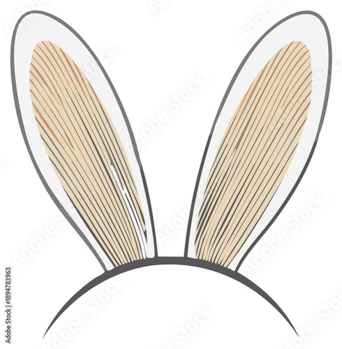 Whimsical bunny ears headband with textured detail for festive occasions