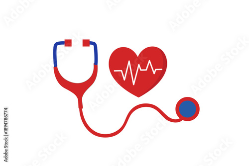 Stethoscope and medical care for health

