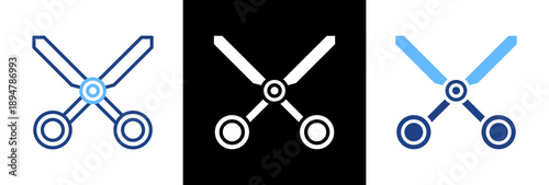 Scissors triple icon