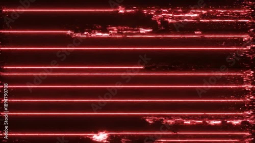 Wallpaper Mural Rapid scanning horizontal red glitch lines flickering across a dark screen creating a high-energy technological background loop for advertisement promotion, speed, template Torontodigital.ca