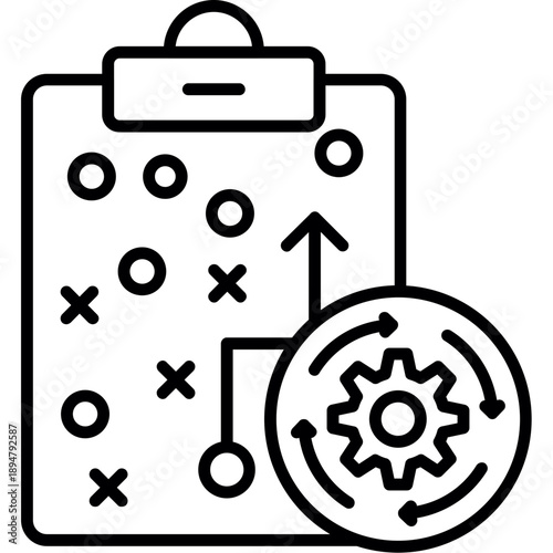 Strategy Execution Icon Vector Element