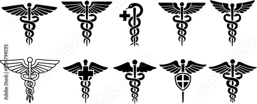 caduceus icon vector