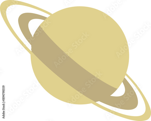 Saturn planet icon isolated on transparent background vector