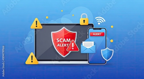 Wallpaper Mural Cyber security alert: protecting against digital scams and threats Torontodigital.ca