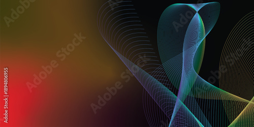 green black and  red abstract shape grainy gradient background with black noisy texture for wide banner poster and header design