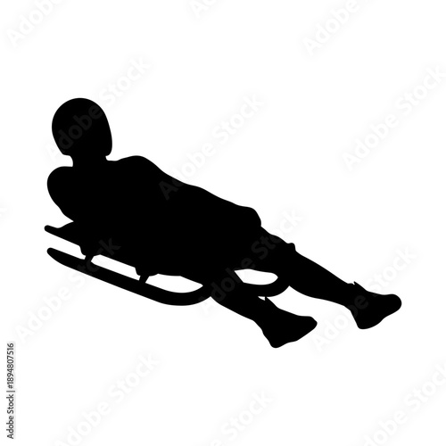 Luge silhouette vector illustration