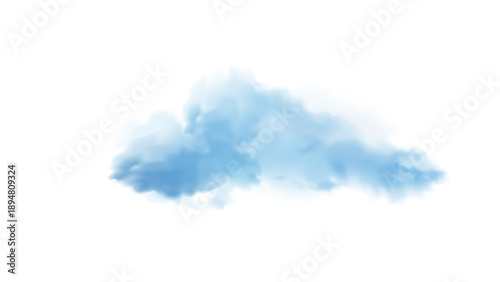 Realistic blue cloud,smoke, fog isolated