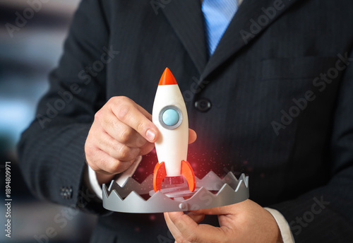Quadro em tela Launching a new business project as a trap for investors